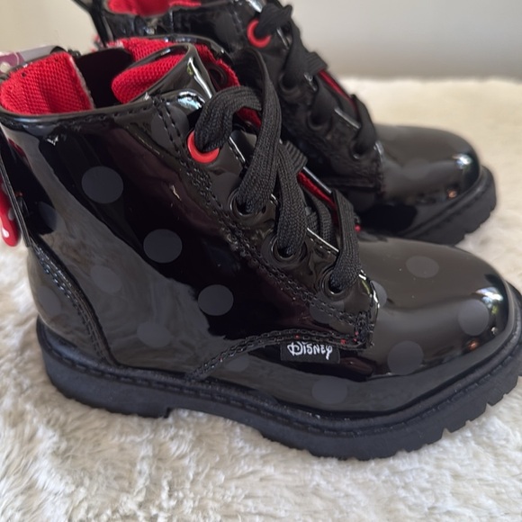 COPY - Little girl Disney ankle boots, black with bow on back, size 9, NWT - Picture 4 of 11